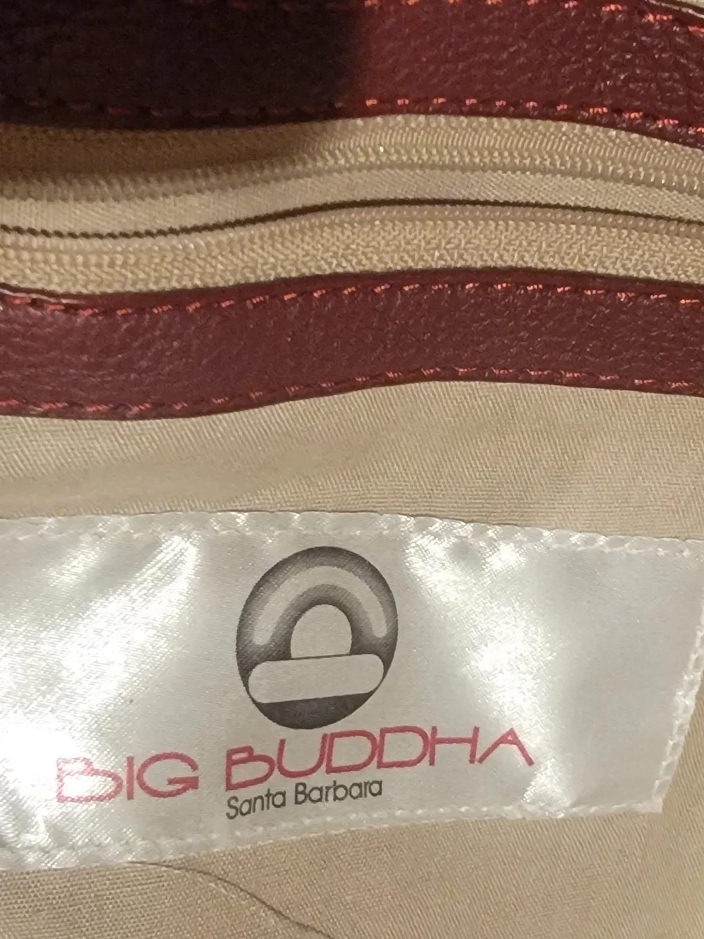 Big Buddha Burgundy, Blush and Cream Woven Chevron Hobo